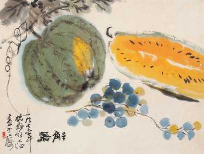 张大壮 1976年作 解暑图 镜心